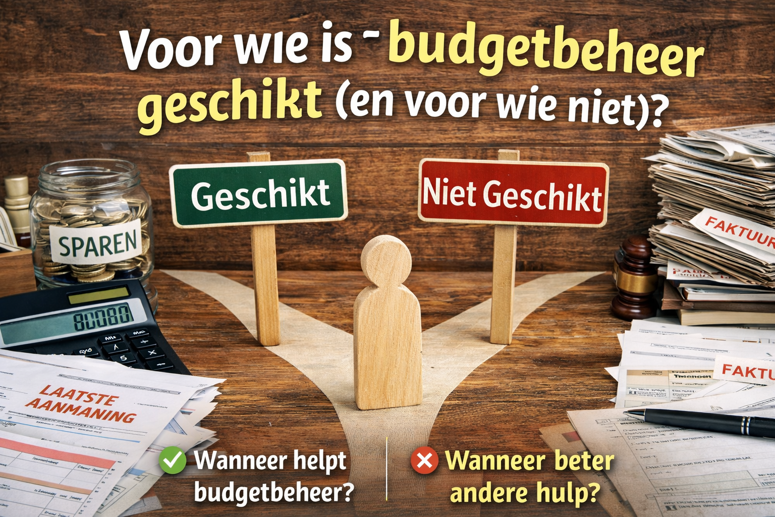 Voor wie is budgetbeheer geschikt (en voor wie niet)?