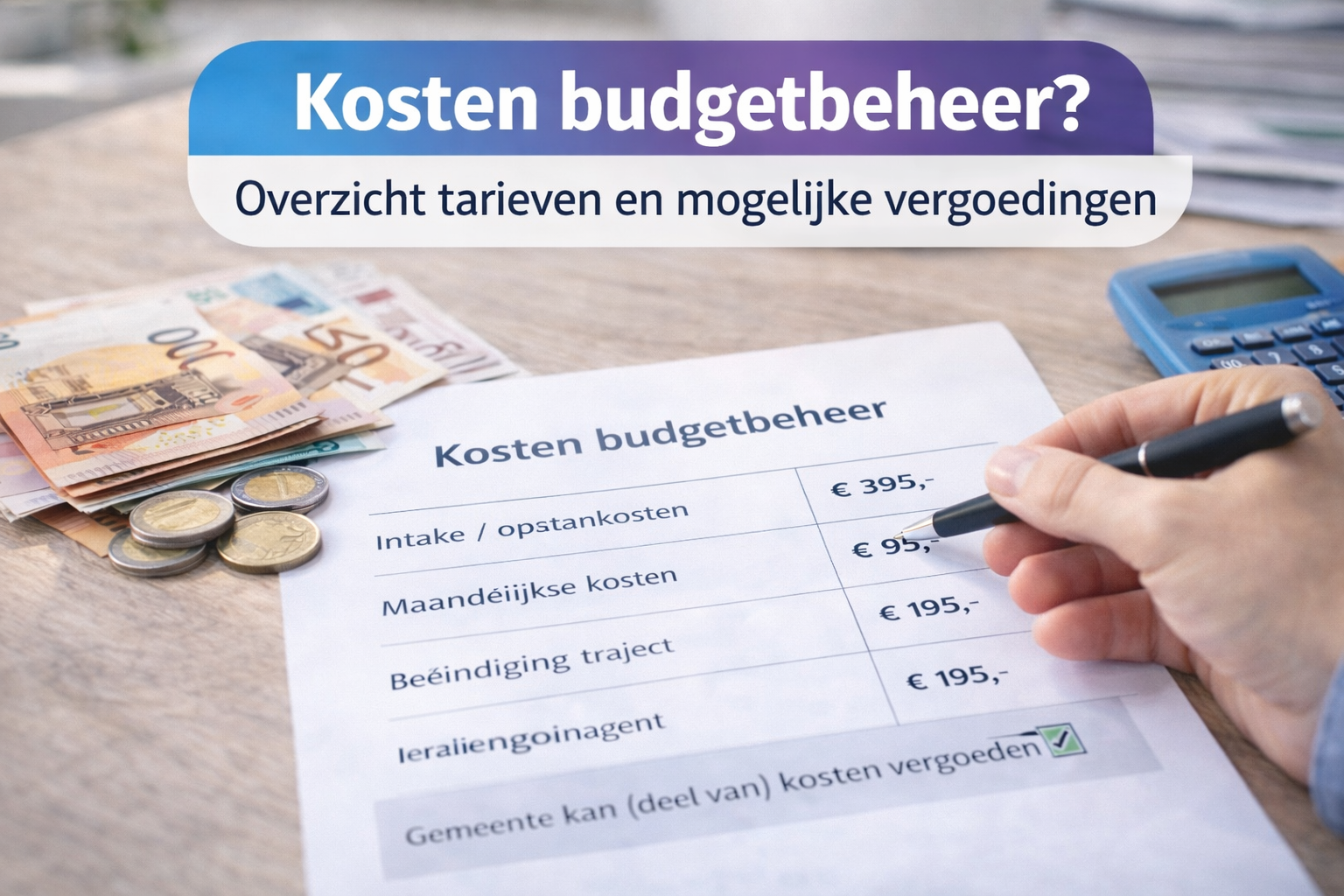 Kosten budgetbeheer: wat kost budgetbeheer en wat krijg je ervoor?