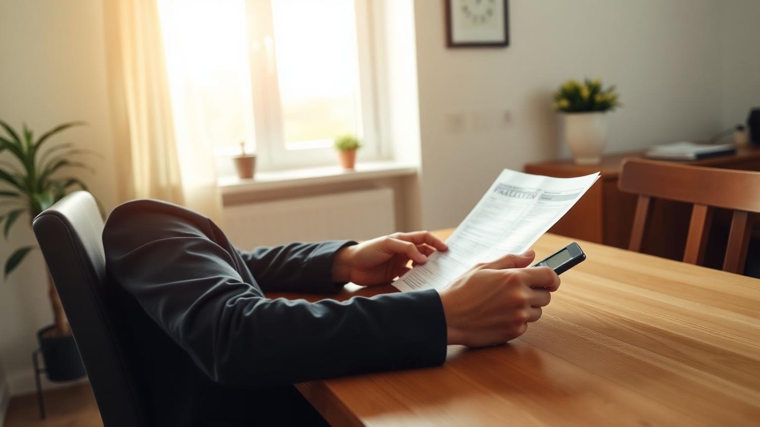 Bewindvoerder bespreekt de financiën met een inwoner van Den Haag aan tafel
