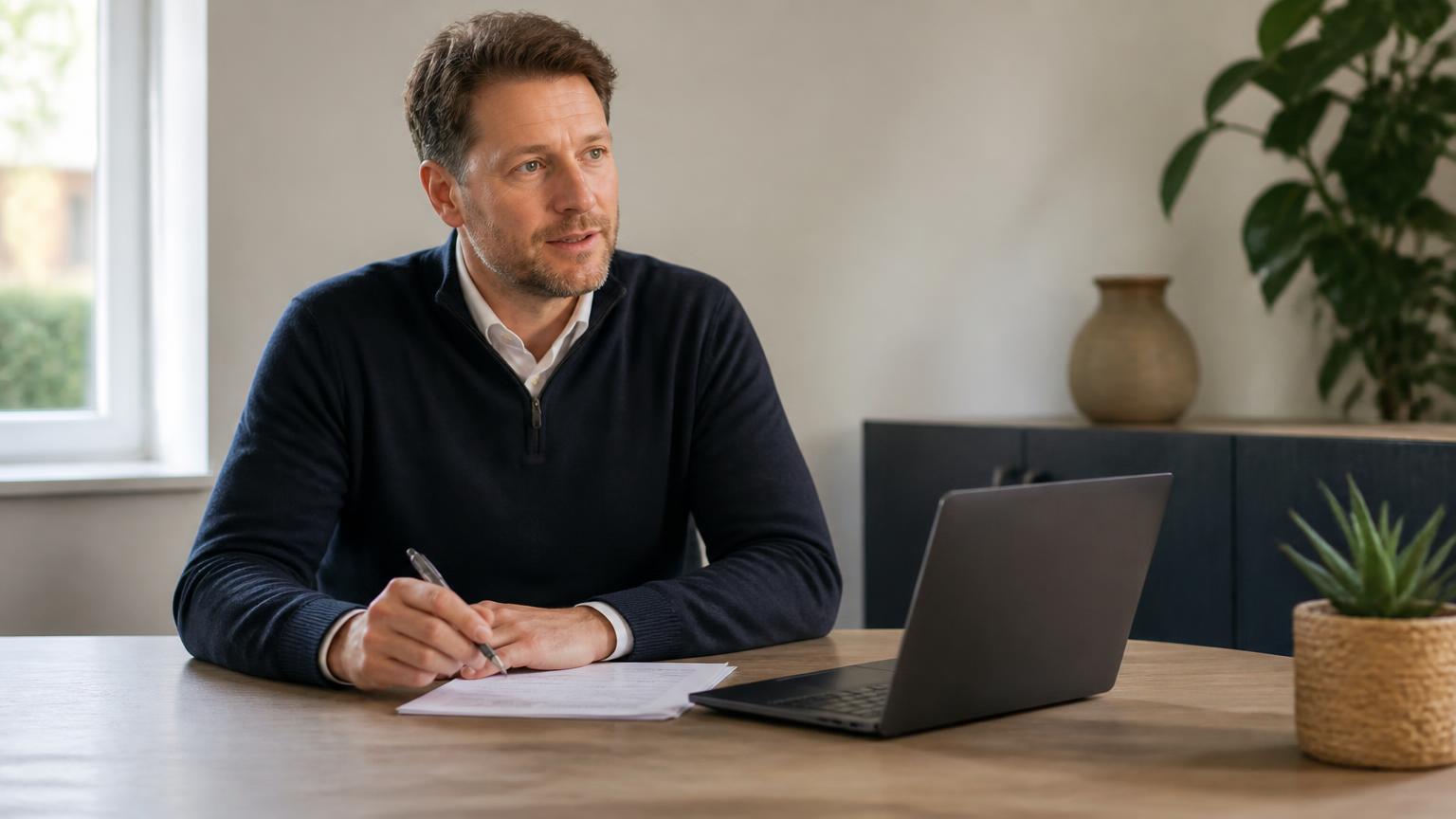 Bewindvoerder bespreekt de financiën met een inwoner van Rotterdam aan tafel