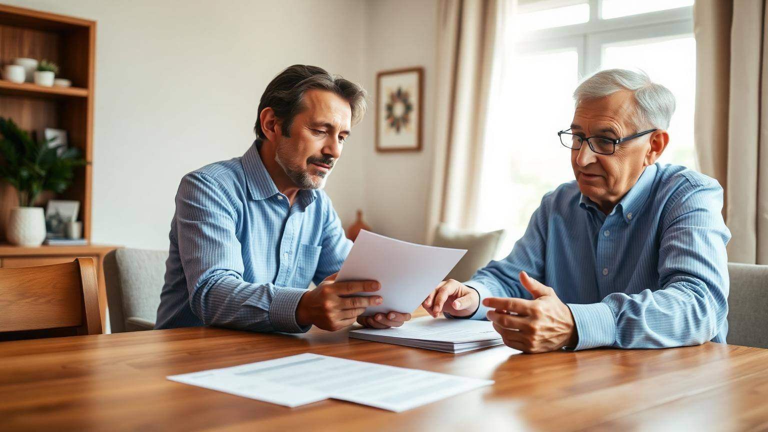 Bewindvoerder bespreekt de financiën met een inwoner van Utrecht aan tafel